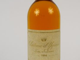 Vente aux enchères 1 BOUTEILLE CHÂTEAU D'YQUEM 1er CCS SAUTERNES - 1994