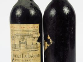 Vente aux enchères 2 BOUTEILLES CHÂTEAU LA LAGUNE GCC HAUT MEDOC - 1969 - 1 SE/1 EA/BG