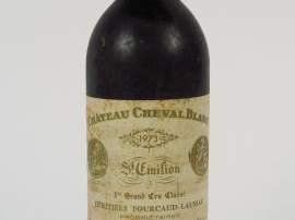 Vente aux enchères 1 BOUTEILLE CHÂTEAU CHEVAL BLANC 1er GCC ST EMILION - 1973 - EF/BG+