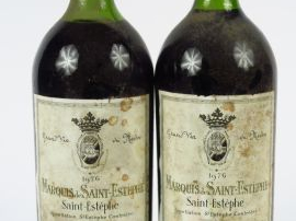 Vente aux enchères 2 MAGNUMS MARQUIS DE ST ESTEPHE - 1976 - 1 LB/1 HEP/EA