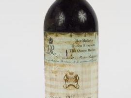 Vente aux enchères 1 BOUTEILLE CHÂTEAU MOUTON ROTHSCHILD 1er GCC PAUILLAC - 1977 - BG/ET/