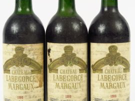 Vente aux enchères 3 BOUTEILLES CHÂTEAU LABEGORCE MARGAUX - 1988 - 1 LB/1 HEP/EF