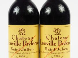 Vente aux enchères 2 BOUTEILLES CHÂTEAU LEOVILLE POYFERRE GCC ST JULIEN - 1989 - BG