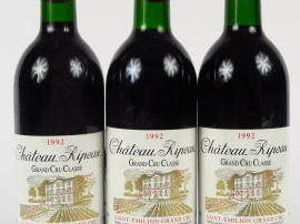 3 BOUTEILLES CHÂTEAU RIPEAU GCC ST EMILION - 1992 - 3 BG