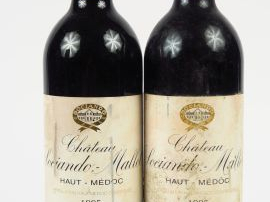 Vente aux enchères 2 BOUTEILLES SOCIANDO MALLET HAUT MEDOC - 1995 - EA