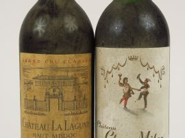 Vente aux enchères 2 BOUTEILLES : 1 CHÂTEAU LA LAGUNE GCC HAUT MEDOC 1969 BG - 1 CHÂTEAU 
