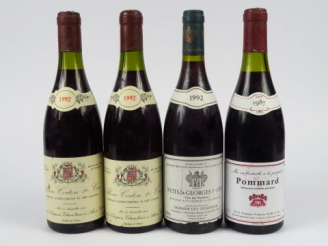 Vente aux enchères 4 BOUTEILLES : 1 POMMARD MURE 1987 - 2 ALOXE CORTON 1er CRU CHAPUIS 19