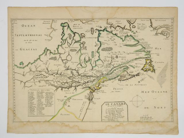 CHAMPLAIN (Le Dr de) - Carte LE CANADA où sont la Nouvelle France, la 
