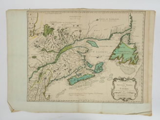 Vente aux enchères BELLIN  - Partie orientale de la nouvelle France ou du Canada. 1755