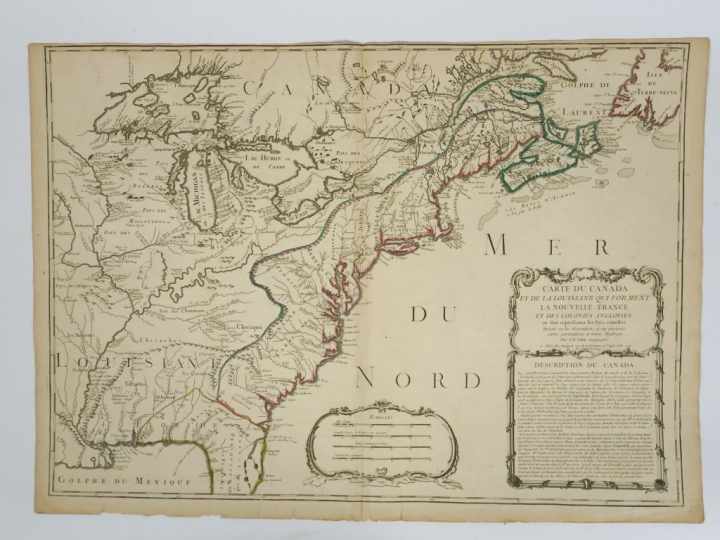 NOLIN.  - Carte du Canada et de la Louisiane qui forment la nouvelle F