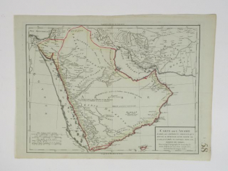 Vente aux enchères D'ANVILLE - Carte de l'Arabie. (S.d)
