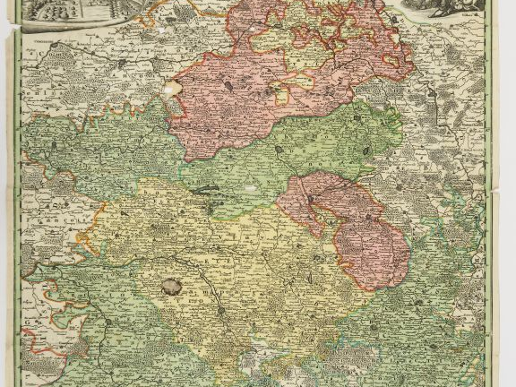 HOMANN Jean-Baptiste. - Carte Campaniae, carte coloriée (s.d) c. 1750 