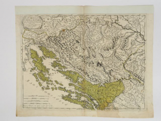 Vente aux enchères ROSSI. Jacques - Carte La Croatia e contea di Zara. 1690. 2 cartes
