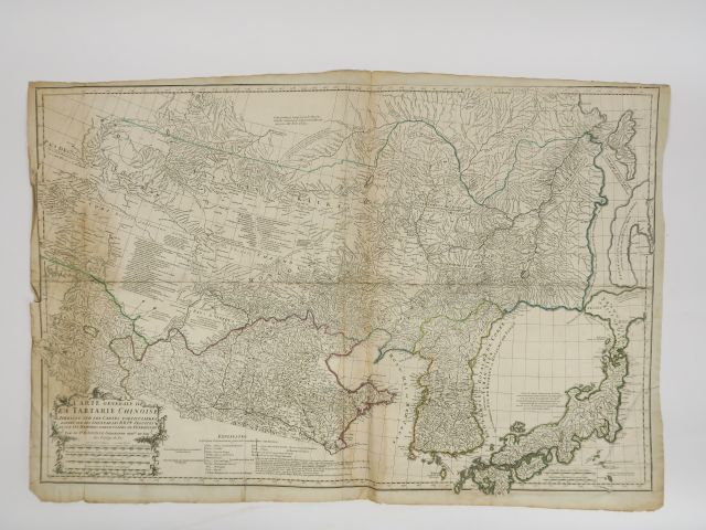 Lot de 4 cartes :  D'ANVILLE - Carte général de la Tartarie chinoise. 