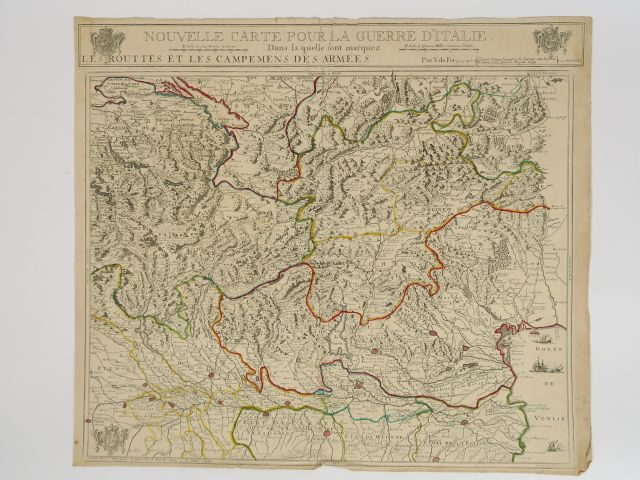 DE FER Nicolas - Nouvelle carte pour la guerre d'Italie. 1733