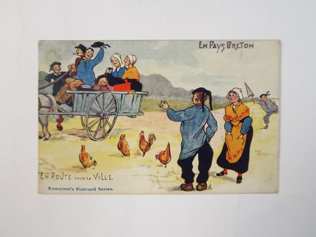 Album "Bretagne - Illustrateurs humoristiques" comprenant environ 58 c