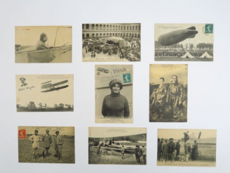 Vente aux enchères Album "Aviation" comprenant environ 58 cartes postales anciennes et mo