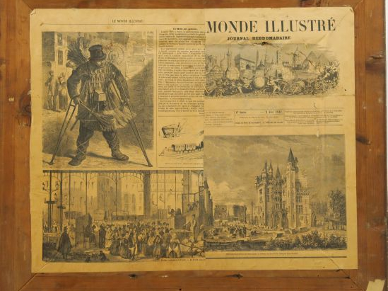 Ecole française XIXème "la rixe" Dessin au lavis  Dim. 23 x 29 cm