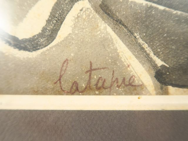 Louis LATAPIE "Honni soit qui mal qu'il pense" Encre signée en bas à g