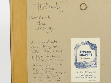 Louis LATAPIE "Melisande" Encre signée en bas à gauche, porte un cache