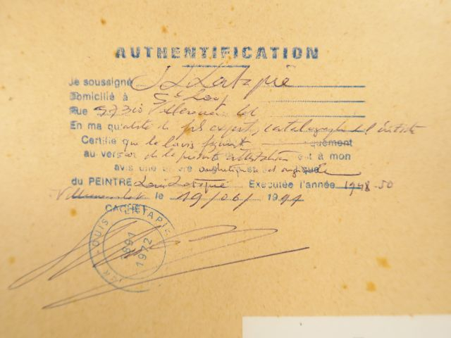 Louis LATAPIE "Pasiphae" Dessin au lavis signé en bas à gauche, porte 