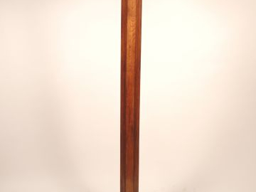 Grand lampadaire Art déco en bois et albatre H. 193 cm
