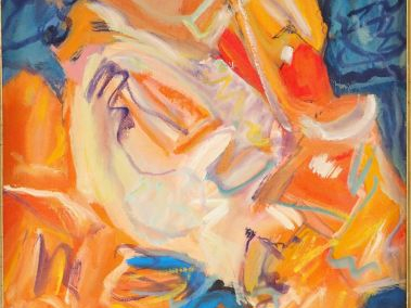 P. LAFOUCRIERE "Composition". Huile sur toile, signée en haut à gauche