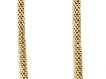 Fope. Collier souple en or jaune, maille tressée. 50 cm Poids : 67,16 
