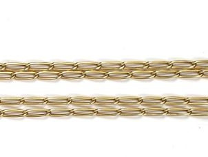 Chaine en or, maillons ovales. 150 cm Poids :36,07 gr