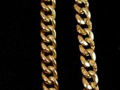 Bracelet en or jaune, maille gourmette. Poids : 6,53 gr