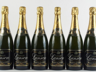Vente aux enchères 6 BOUTEILLES CHAMPAGNE LANSON BLACK LABEL BRUT