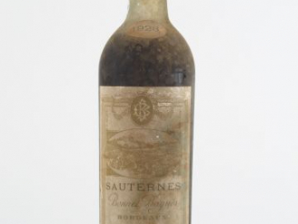 Vente aux enchères 1 BOUTEILLE SAUTERNES BONNET BAGUES - 1928 - MEP/BS