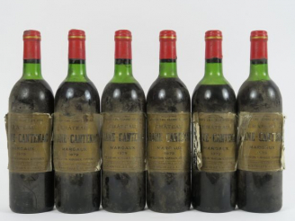 Vente aux enchères 6 BOUTEILLES CHÂTEAU BRANE CANTENAC GCC MARGAUX - 1979 - 2 LB/3 MEP+/1
