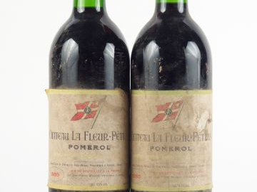 2 BOUTEILLES CHÂTEAU LA FLEUR PETRUS POMEROL - 1985 - E POUSSIEREUSES/