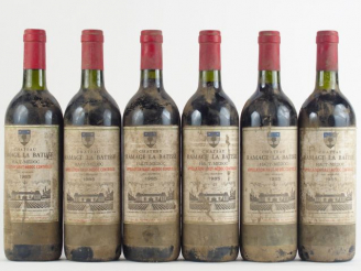 Vente aux enchères 6 BOUTEILLES CHÂTEAU RAMAGE LA BATISSE HAUT MEDOC - 1985 - BS/4 BG