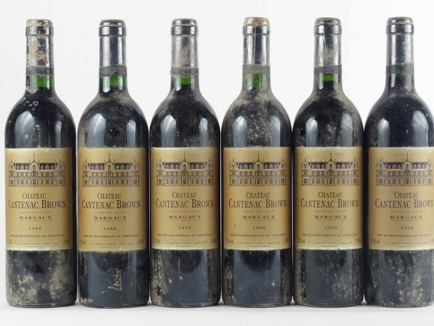 6 BOUTEILLES CHÂTEAU CANTENAC BROWN GCC MARGAUX - 1988 - BS