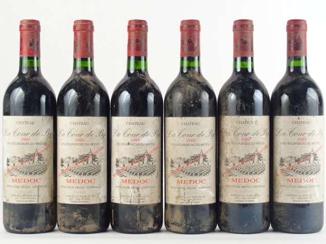 6 BOUTEILLES CHÂTEAU LA TOUR DE BY CB MEDOC - 1989 - BS