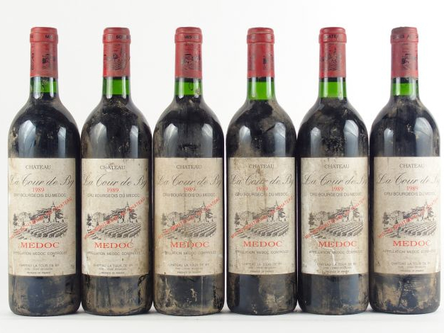 6 BOUTEILLES CHÂTEAU LA TOUR DE BY CB MEDOC - 1989 - BS/BG