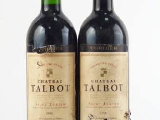 Vente aux enchères 2 BOUTEILLES CHÂTEAU TALBOT GCC ST JULIEN - 1990 - EA