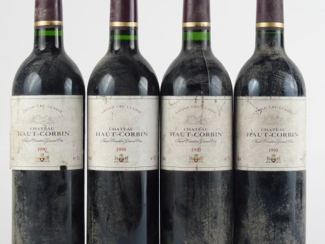 4 BOUTEILLES CHÂTEAU HAUT CORBIN GCC ST EMILION - 1990 - BS