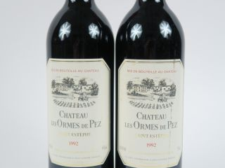 2 BOUTEILLES LES ORMES DE PEZ ST ESTEPHE - 1992