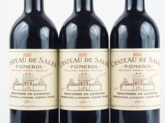 Vente aux enchères 3 BOUTEILLES CHÂTEAU DE SALES POMEROL - 2002