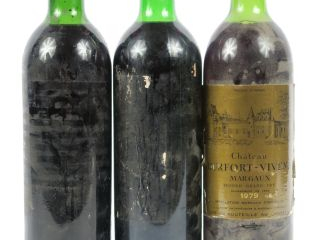 Vente aux enchères 3 BOUTEILLES : 1 CHÂTEAU DURFORT VIVENS GCC MARGAUX 1979 HEP - 1 CHÂTE