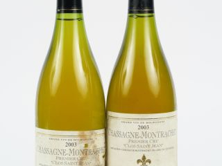 Vente aux enchères 2 BOUTEILLES CHASSAGNE MONTRACHET 1er CRU 'CLOS ST JEAN' - 2003 - 1 EA
