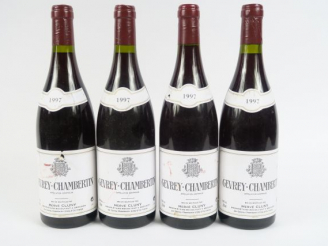 Vente aux enchères 4 BOUTEILLES GEVREY CHAMBERTIN H. CLUNY - 1997 - EA
