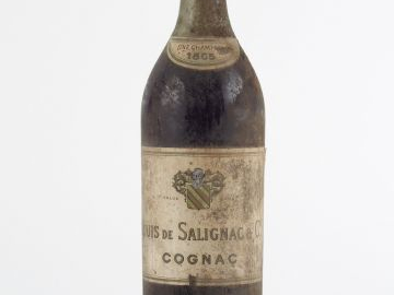 1 BOUTEILLE COGNAC FINE CHAMPAGNE LOUIS DE SALIGNAC   CO - 1865 - BS/E
