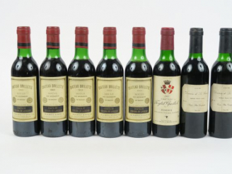 Vente aux enchères 8 DEMI BOUTEILLES : 5 CHÂTEAU BRILLETTE CB MOULIS 1983 4 HEP/1 MEP - 1