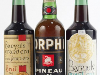 Vente aux enchères 3 BOUTEILLES : 1 PINEAU DES CHARENTES ORPHI - 1 BANYULS GC - 1 BANYULS