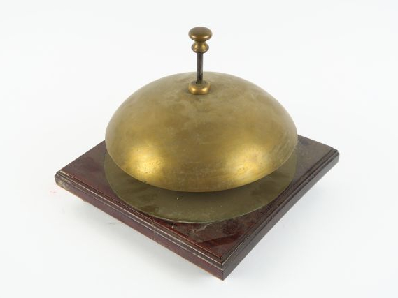 Sonnette de marine en laiton et bois exotique