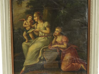 Vente aux enchères Ecole française début XIXème « Les jeunes filles et l’amour » (ancien 